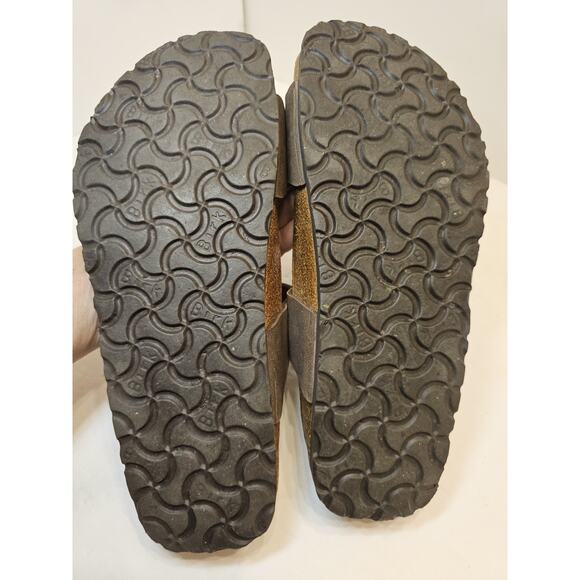 Birkenstock Birki's 240 Original Fussbett Brown Two Strap Women Sandals- SZ 6/37 - Picture 6 of 9